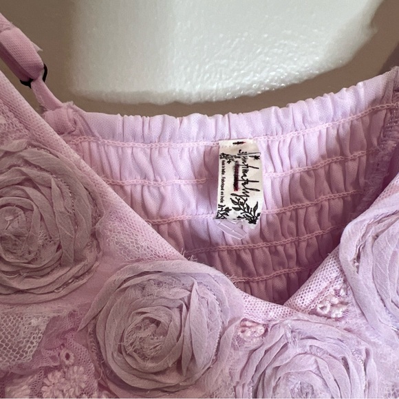 Free People Intimately All Dolled Up Tiered Ruffles Rosettes Bodysuit - Picture 7 of 8